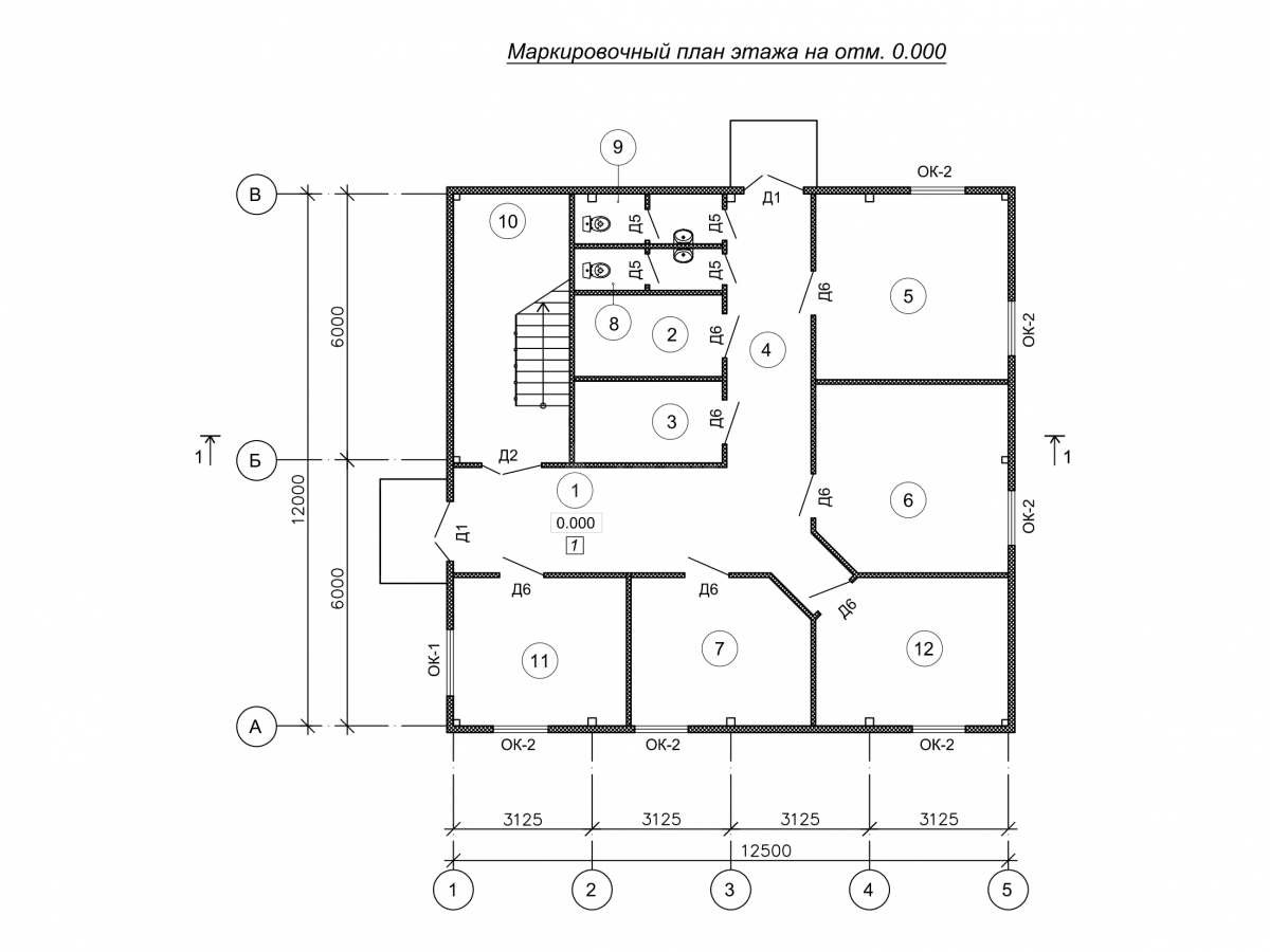 Планировка Офисное здание из сэндвич-панелей -  фото 1