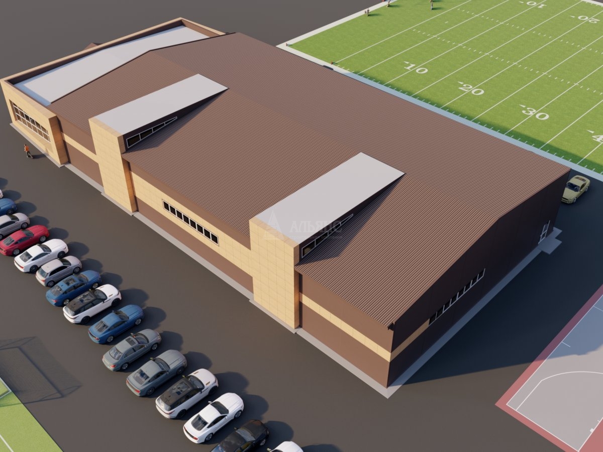 3D визуализация Здание спортивного назначения из сэндвич-панелей - фото 7