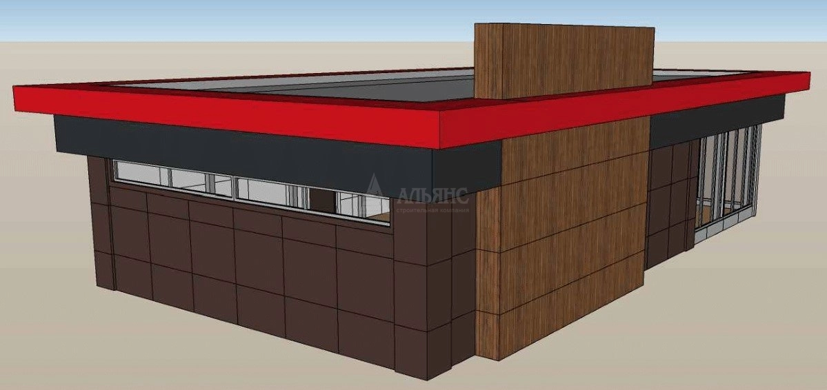 3D визуализация Кафе из сэндвич-панелей - фото 2