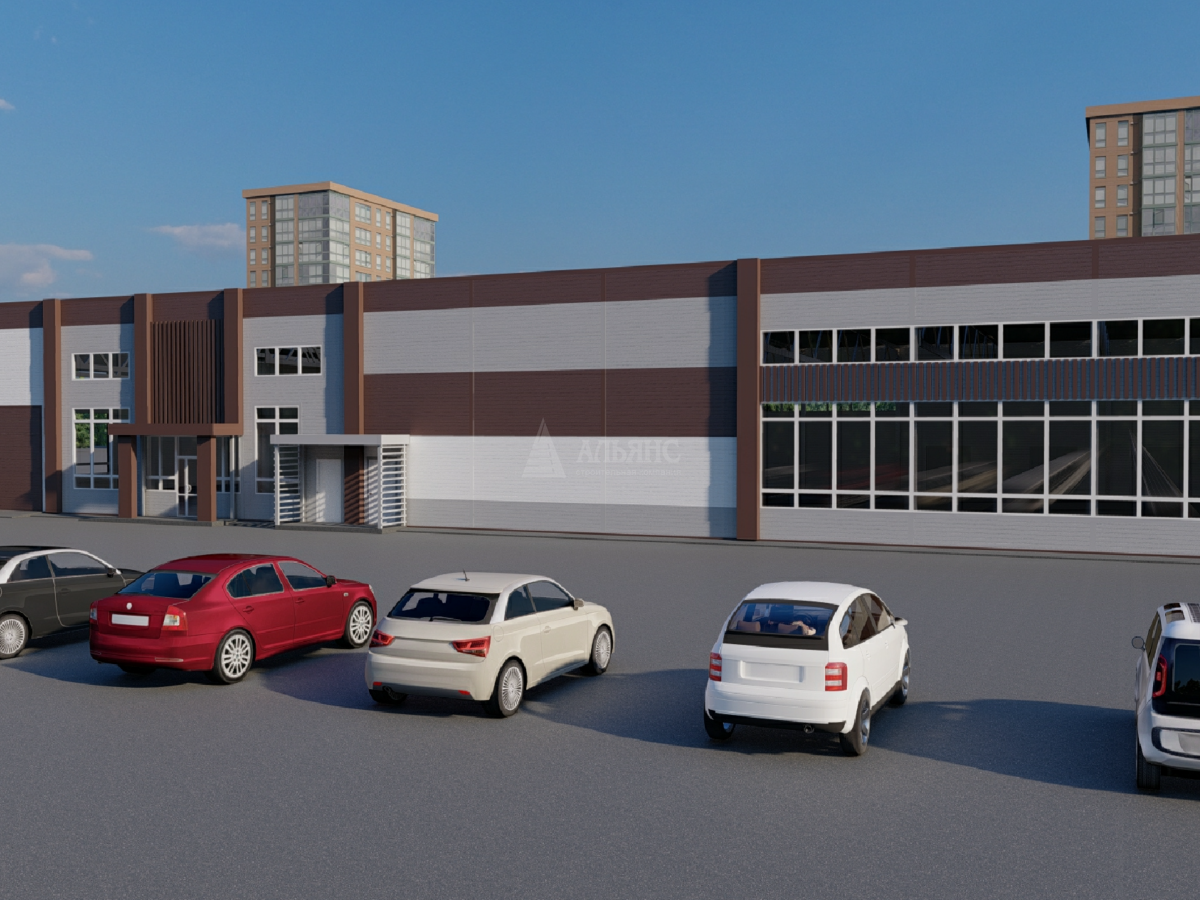 3D визуализация Торговый центр из сэндвич-панелей - фото 3