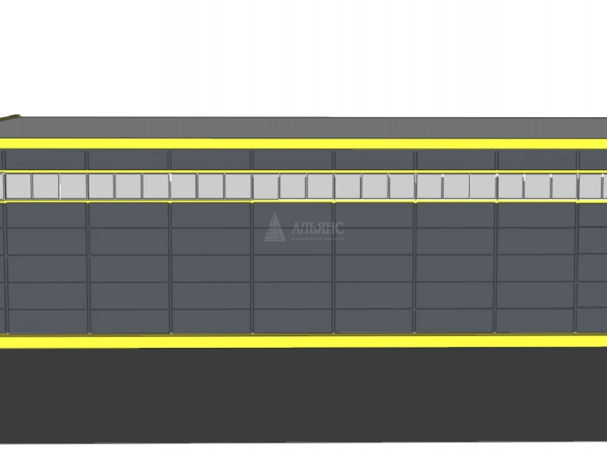 3D визуализация Грузовое СТО из сэндвич-панелей - фото 3